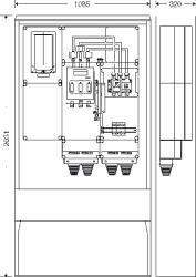 HENSEL HÁFM200TE-U Áramv mérőhely, 1085x2031x320 (1091601)