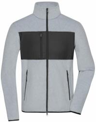 James & Nicholson (Daiber) Férfi gyapjú pulóver JN1312 - Világosszürke melírozott / fekete | 3XL (1-JN1312-1782960953)