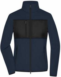 James & Nicholson Bluză fleece pentru femei JN1311 - Albastru închis / neagră | L (1-JN1311-1782961352)