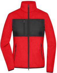James & Nicholson Bluză fleece pentru femei JN1311 - Roșie / neagră | XS (1-JN1311-1782961355)