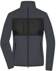James & Nicholson Bluză fleece pentru femei JN1311 - Gri închis / neagră | S (1-JN1311-1782961344)