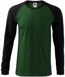 MALFINI Tricou cu mănecă lungă pentru bărbați Street LS - Verde de sticlă | 4XL (1300619)