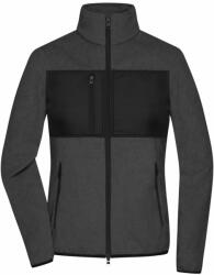 James & Nicholson Bluză fleece pentru femei JN1311 - Închis prespălat / neagră | XL (1-JN1311-1782960988)