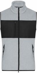 Daiber Vestă fleece bărbați JN1310 - Gri deschis prespălat / neagră | XL (JN1310-1782961035)
