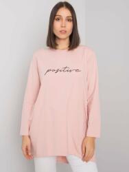 RELEVANCE Kaylah világos rózsaszín póló "positive" felirattal -RV-TU-7254.74P-light pink Méret: ONE SIZE