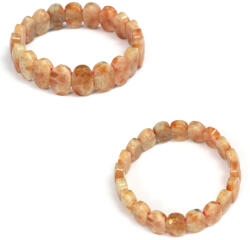  Bratara Piatra Soarelui Naturala - Diametru 60 mm - Ovala Fatetata - 10x14 mm - 1 Buc