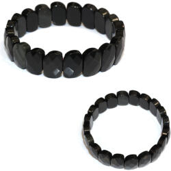  Bratara din Obsidian Curcubeu Natural - Diametru 58 mm - Ovala Fatetata 10x15 mm - 1 Buc