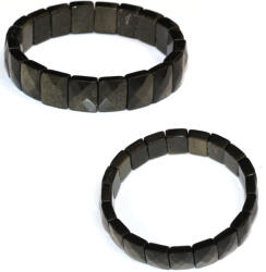  Bratara din Obsidian Auriu Natural - Diametru 56 mm - Dreptunghi Fatetat 10x12 mm - 1 Buc