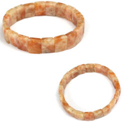  Bratara Piatra Soarelui Naturala - Diametru 56 mm - Dreptunghi Fatetat - 10x12 mm - 1 Buc
