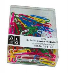 ALCO Agrafe birou colorate, 26mm, 100 buc/cutie, ALCO Agrafa