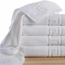 Ralex Pucioasa Pachet 5 prosoape baie HoReCa 50x90 cm Bumbac 100%, Greek Border 500 grame/mp, Alb Prosop
