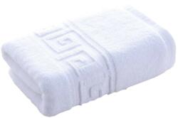 Ralex Pucioasa Prosop baie de fata 50x90 cm Bumbac 100%, Greek Border 500 grame/mp, Alb Prosop
