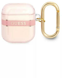 Guess Apple Airpods 1/2 Printed Stripe Collection (GUA2HHTSP) tok, rózsaszín