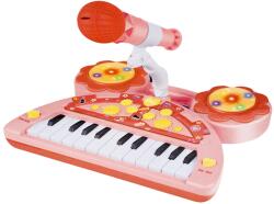  Orga cu baterii si microfon cu 22 clape, 2 tobite cu lumini - Micul Pianist (NBN0009082) Instrument muzical de jucarie