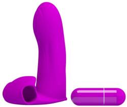 Orion Finger sleeve - Vibrator deget, mov, 8.2 cm Vibrator