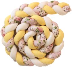 Blossom Bay Обиколник Blossom Bay - 330 cm, жълт с цветчета (ob-3-L-1-28-33) - baby