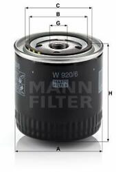Mann-filter W920/6 Filtru ulei