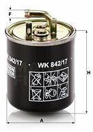 Mann-filter WK842/17 Filtru combustibil