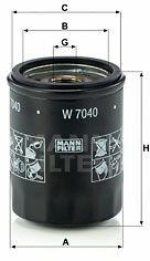 Mann-filter W7040 Filtru ulei