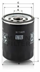 Mann-filter W1140/5 Filtru ulei