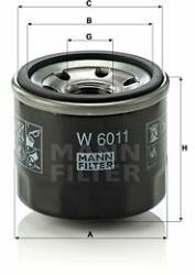 Mann-filter W6011 Filtru ulei