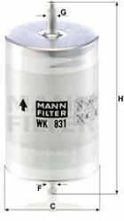 Mann-filter WK831 Filtru combustibil