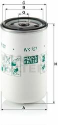 Mann-filter WK727 Filtru combustibil