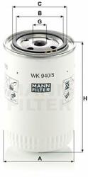 Mann-filter WK940/5 Filtru combustibil