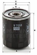 Mann-filter W7058 Filtru ulei