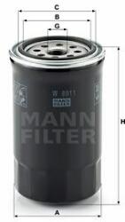 Mann-filter W8011 Filtru ulei