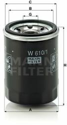 Mann-filter W610/1 Filtru ulei
