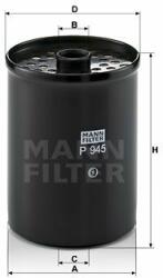 Mann-filter P945x Filtru combustibil