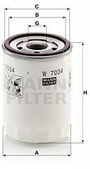 Mann-filter W7034 Filtru ulei