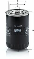 Mann-filter W940/81 Filtru ulei