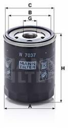 Mann-filter W7037 Filtru ulei
