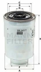Mann-filter WK940/11x Filtru combustibil