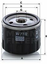 Mann-filter W77/2 Filtru ulei