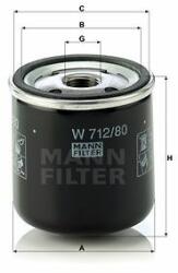 Mann-filter W712/80 Filtru ulei
