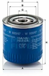 Mann-filter W920/47 Filtru ulei