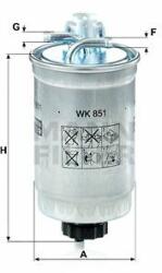 Mann-filter WK851 Filtru combustibil