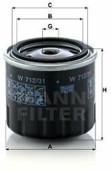Mann-filter W712/31 Filtru ulei