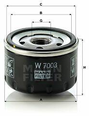 Mann-filter W7003 Filtru ulei