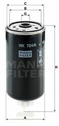 Mann-filter WK724/6 Filtru combustibil