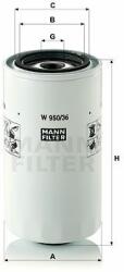 Mann-filter W950/36 Filtru ulei