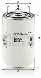Mann-filter WDK940/20 Filtru combustibil
