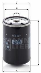 Mann-filter WK731 Filtru combustibil