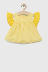 Benetton gyerek blúz pamutból sárga, mintás - sárga 116 - answear - 5 805 Ft