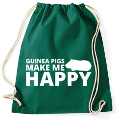 printfashion Guinea pigs make me happy - Sportzsák, Tornazsák - Sötétzöld (13437938)