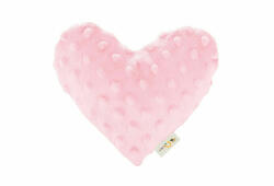 Qmini - Pernuta anticolici umpluta cu samburi de cirese, Cu doua fete, In forma de inima, Minky Pink (QM_BOC0214)
