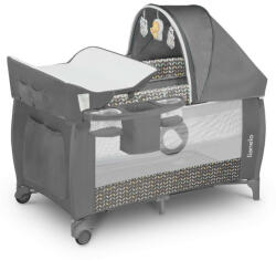 Lionelo - Patut pliant cu doua nivele Sven Plus, 120x60 cm, arcada jucarii, masuta de infasat, vibratii, melodii, conform cu sta